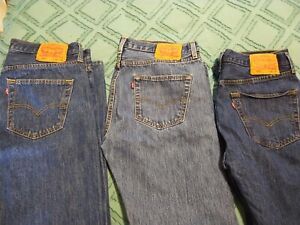levis 501 jeans mens 34x30  lot of three