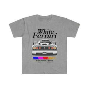 White Ferrari T Shirt Frank Ocean Lover Blonede Blond Boys Dont Cry Fan Tee