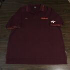 Virginia Tech Hokies VT Nike Team Polo Shirt Men XXL 2XL Maroon Thick Knit 56323