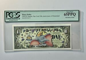 Disney $1 Dollar,  Dumbo, 2005, Series D, PCGS 65 PPQ