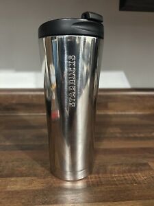 STARBUCKS Coffee Polished Stainless Steel Travel Tumbler 16oz With Lid