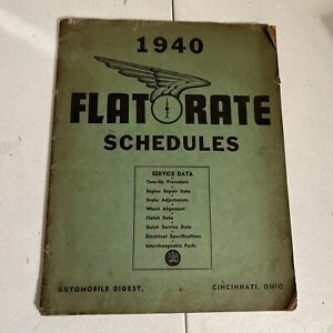 New Listing1940 Flat Rate Schedules Cincinnati Ohio Automobile Digest Buick Pontiac Chevy