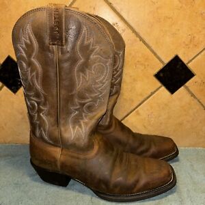 Justin 2563 Brown Leather Cowboy Western Boots Sz 11.5 D FREE SHIPPING