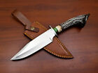 Rody Stan HANDMADE D2 FIXED BLADE HUNTING KNIFE/BOWIE KNIFE- ARTIFICIAL STAG *