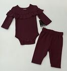 New Okie Dokie Baby Girl Clothes Newborn Pants Set Shirt Cute Outfit 2 PC Set
