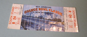 1985 Orange Bowl Washington vs. Oklahoma College Football Game Full Ticket