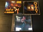 Ozzy Osbourne CD Lot of 3 Different Heavy Metal CD's Blizzard Ozz Diary Nice Lot