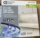 Commercial Electric 24 ft LED Tape Light w/ Remote  White & Multi Color NEW