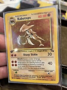 Pokemon Card - 1st Edition Kabutops Fossil 9/62 Holo Rare Nm