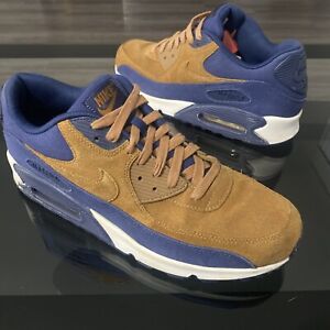 Mens Sz 12 RARE🔥 Nike Air Max 90 Ale Brown Midnight Navy [700155-201] Leather