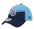 Men's New Era Tennessee Titans Sideline Alternate Blue 39Thirty Stretch Hat M/L