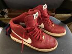 Nike Air Force 1 Red Men’s 10 High Top Sneaker Shoes 315121-605
