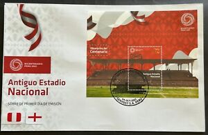 Perú Fdc 2021 Bicentenario: Antiguo Estadio Nacional.