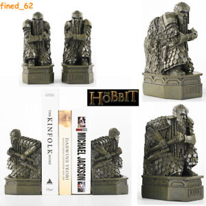 1 Pair Hobbit The Lonely Mountain EREBOR Lord of The Rings Dwarf Statue Bookends