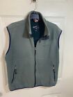 Simms Fishing Gore Wind Stop Full Zip Vest M Green Trim Blue Polyester (Used)