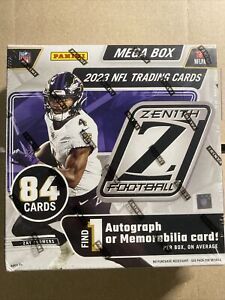 New Listing2023 Panini Zenith NFL Football Factory Sealed Mega Box 84 NFL Cards 1 AUTO/ MEM