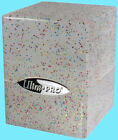 ULTRA PRO GLITTER CLEAR SATIN CUBE DECK BOX Card Compartment Storage Case mtg