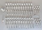 Antique French Neoclassic Silver Plate Flatware Set Fork Spoon Boulenger 62 pcs