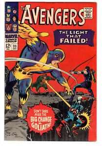 AVENGERS #35 (1966) - GRADE 6.0 - GOLIATH CAN CHANGE SIZE AGAIN - BLACK WIDOW!