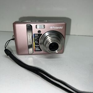 New ListingPolaroid i936 12.0MP 3x Zoom Digital Camera - Pink (TESTED) 4GB Sd Card W/ Strap