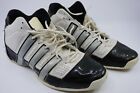 ADIDAS MENS Size 11 HIGH TOP BASKETBALL SHOES SNEAKERS G2311 WHITE BLACK SILVER