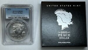 2023 -P Peace Silver Dollar $1 PCGS MS69 - With OGP