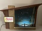 HAS DENT 1960's Vintage Hamm's Beer Starry Skies Motion Light Up Electric Sign