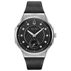 Bulova Curv Women's Quartz Black Diamond Accent Small Second Watch 40MM 96R229