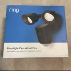 New ListingRing Floodlight Cam Wired Plus Outdoor Wired Full HD Surveillance Camera - Black