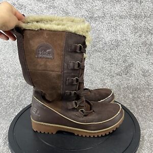 Sorel Boots Women's Size 9.5 Tivoli High II Waterproof Winter Brown Suede