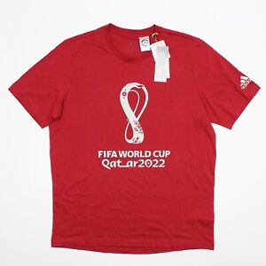 Adidas Shirt Adult Large Red Soccer Mens NEW FIFA World Cup Qatar 2022