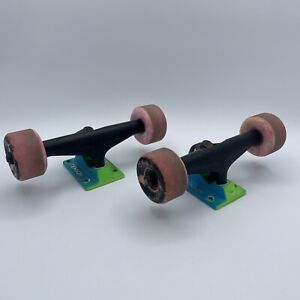 Tensor Skateboard Trucks 8 In. w 35mm Orbs Wheels + Hardware | Green Blue Black