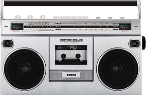 ION Audio - Boombox with AM/FM Radio - Silver