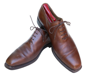 StefanoBi Italy Brown Leather Derby Plain Toe Dress Shoe Men’s Size 10