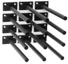 12 PCS 8 Hidden Shelf Floating Wall Brackets Heavy Duty Metal For Wood Shelves