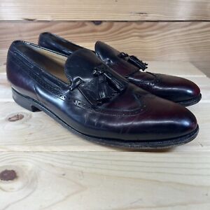 Johnston & Murphy Aristocraft Dress Shoes 10.5 Oxblood Leather Fringe Loafer
