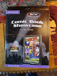 BCW Comic Book Holder UV Showcase Display Silver Age Wall Mount Case Frame