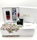 Dior Rouge Gift Set 4 Pcs (1 Full Size Lipsticks 999 , Lipstick Holder, Nail)