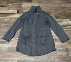 Mossimo Supply Co Womens Coat Utility Jacket Hooded Pockets Large Excellent