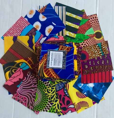 Charm Packs - African Fabric (200+ patterns), Precut 5” Quilting Fabric Squares