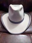 Resistol 7X Beaver Hat sz LG 7.25 Beige Gray Long Oval Cattleman New w/out Tag!