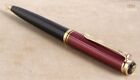 PELIKAN SOUVERAN K800 RED AND BLACK RESIN WITH GOLD TRIM BALL PEN (OLD LOGO) !!!