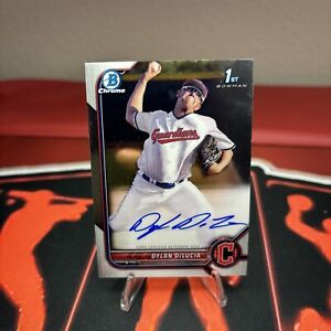 New Listing2022 Bowman Chrome Draft Dylan Delucia Auto 1st Cleveland Guardians