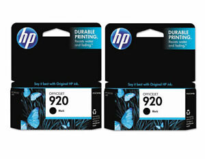 GENUINE HP 920 Black Ink Cartridge 2-Pack for Officejet 6000 6500 7000 7500