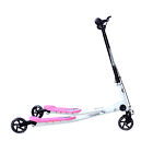 Wookrays Speeder Y Flicker Scooter for Kids & Adults, White & Pink, LED Flashing