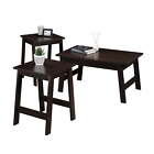 Pilson 3 Piece Coffee Table and End Table Set, Espresso Finish