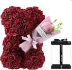 Mothers Day Rose Teddy Bear Gift Box Happy Birthday Girl-Friend Wife Spouse Love