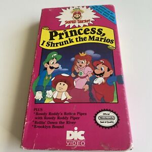 Mario Bros Super Show Princess I Shrunk the Marios 1989 VHS Video Tape