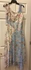 Lauren Ralph Lauren Floral One-Shoulder Tie Chiffon Dress Tea length Size 8 EUC