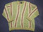 Geccu Coogi Knit Sweater Green And Brown Made In Australia Size L/XL Tagged 3XL
